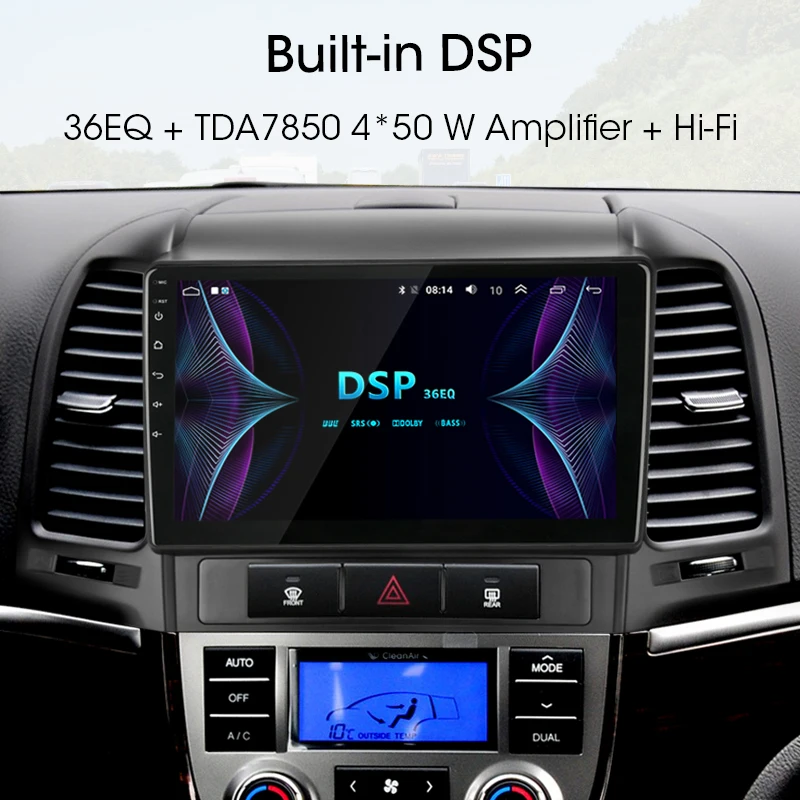 Jansite 9 &quotRDS 4G Wifi автомобильное радио для Hyundai Santa Fe 2006-2012 Авторадио Android сенсорный