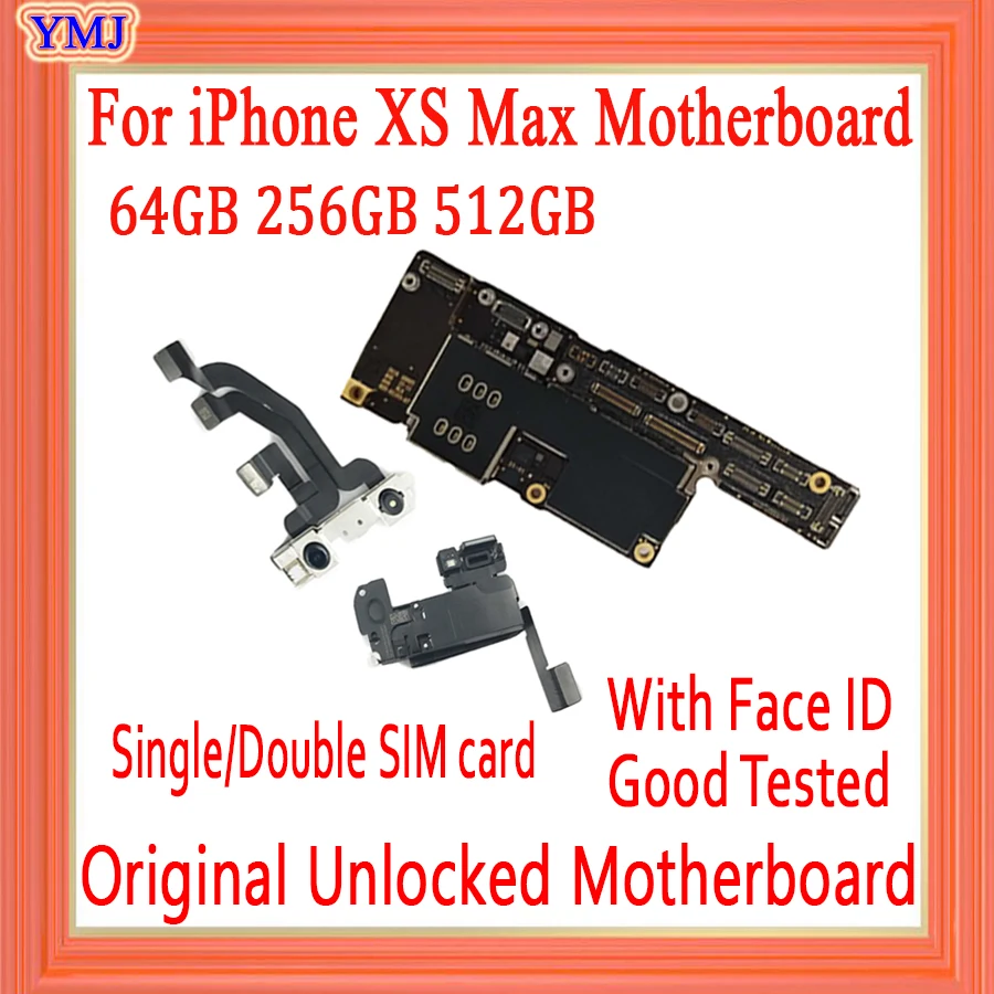 Оригинальная разблокированная материнская плата для iphone Xs max с/без лицевой ID
