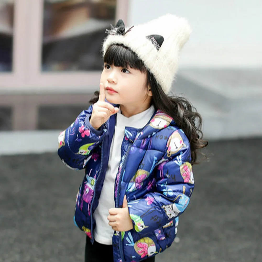 От 1 до 5 лет Детская куртка пуховое пальто зимняя для маленьких девочек парка