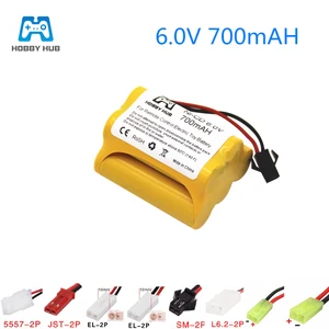 Hobby hub 6,0 В Ni-CD 700 мАч AA батарея для радиоуправляемых машинок, лодок, игрушек, перезаряжаемая батарея 1000 мАч AA nicd батарея для игрушек с дистанционным управлением 6 в