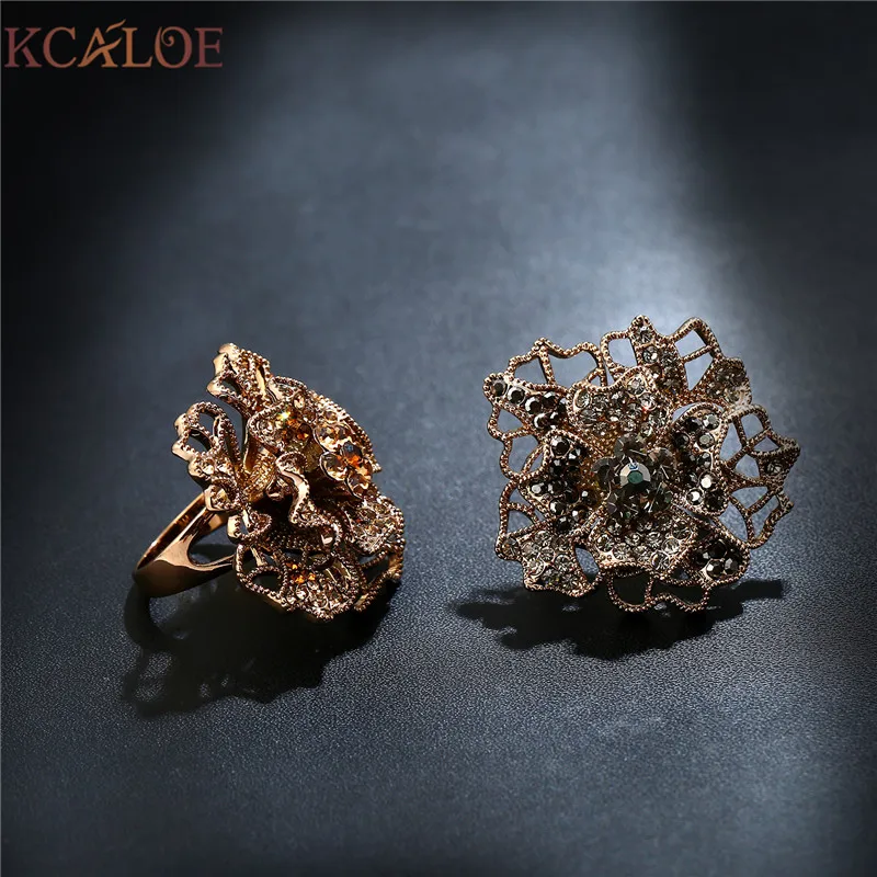 Женское Обручальное Кольцо KCALOE золотистое кольцо из титана с австрийским