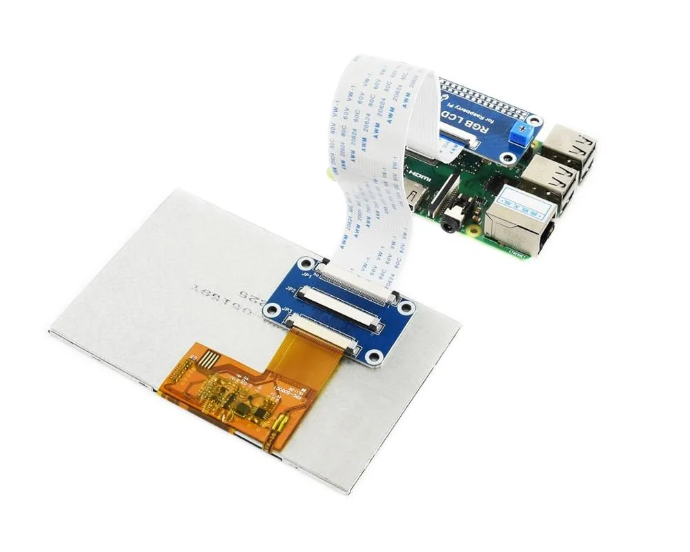 5-дюймовый IPS-дисплей для Raspberry Pi 2B/3B/3B +/3A +/Zero W/Zero WH сенсорный интерфейс 800*480