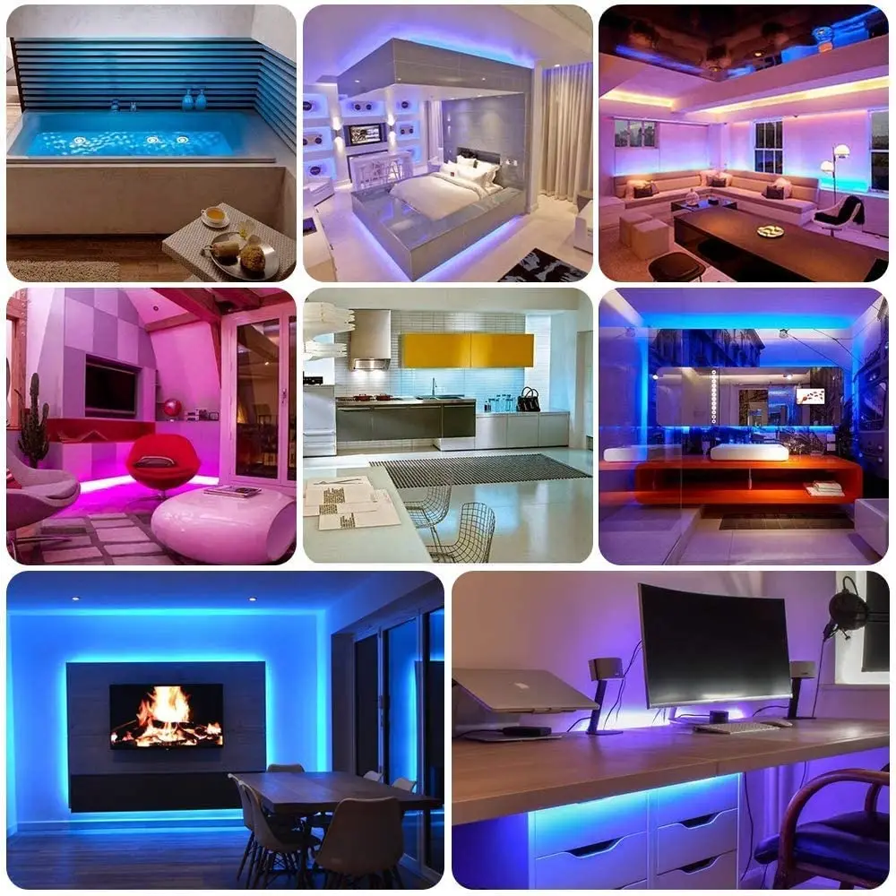 

Smart RGB Led Light Strip SMD 5050 Color Changing Bluetooth Controller RGB DC12v Tape Neon Lamp Led Lights for Bedroom Decor