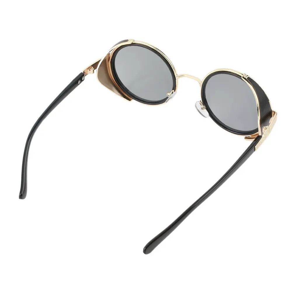 Солнцезащитные очки в стиле стимпанк круглые винтажном удобные портативные для