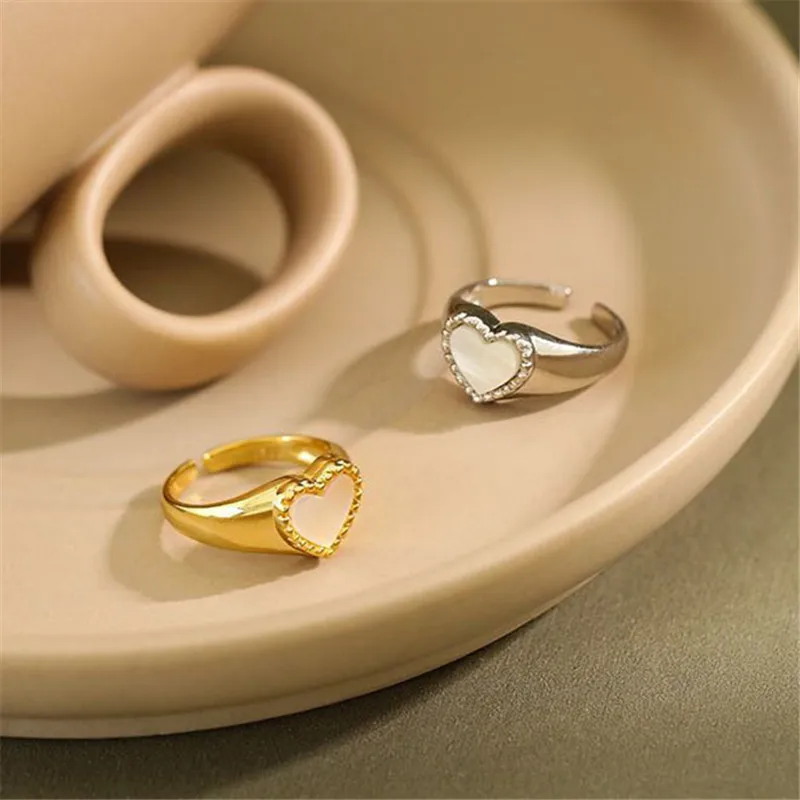 

Кольцо ручной работы из серебра 925 пробы, регулируемый размер, винтажное, в форме сердца, jz357