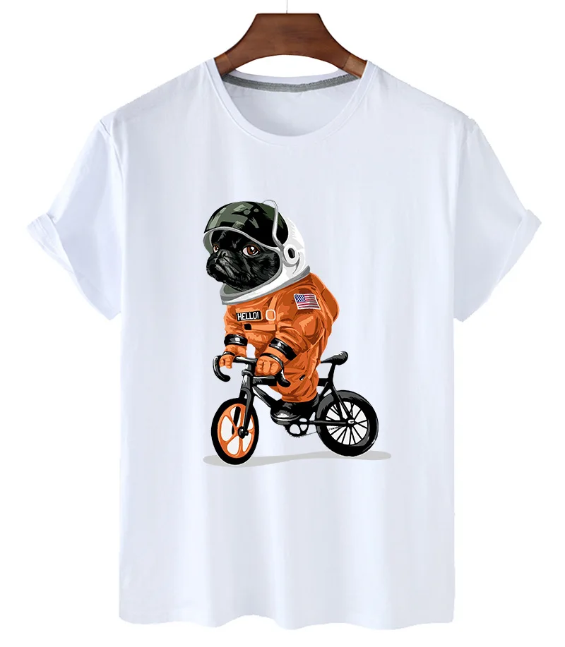 Свободная футболка с коротким рукавом и круглым вырезом для мужчин женщин 100%