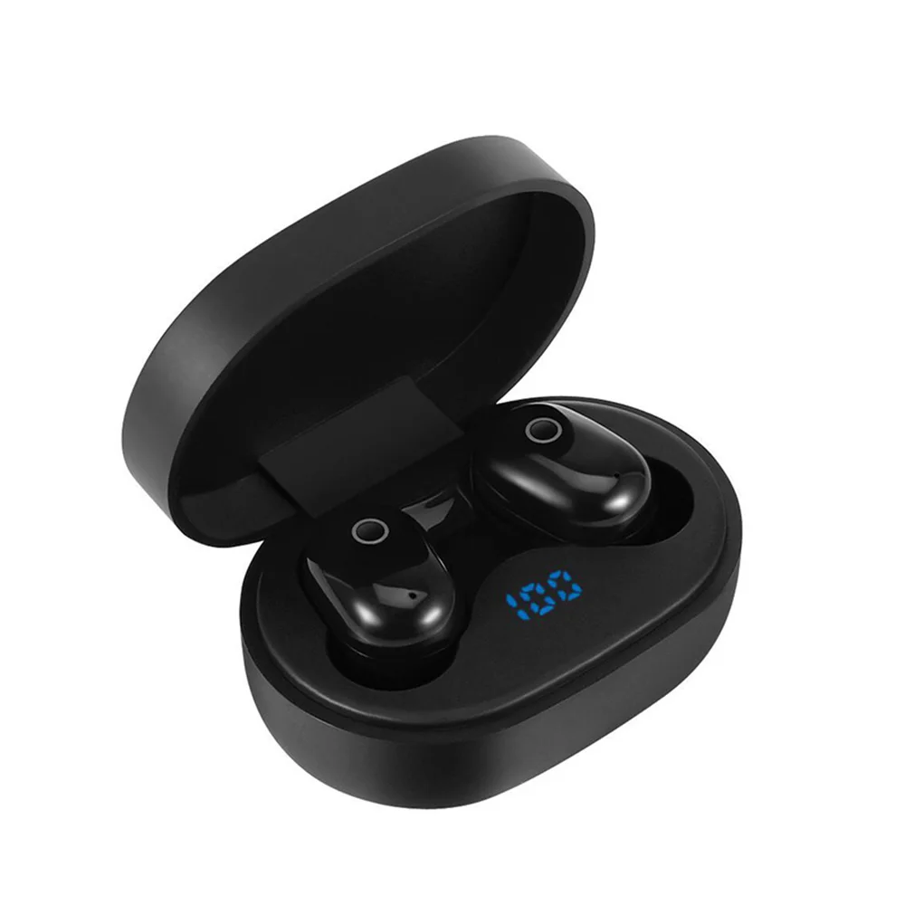 DT-8 TWS black Bluetooth V5.0, беспроводные наушники, стерео Спортивные Беспроводные наушники, наушники, гарнитура, 2000 мАч, мощность для iPhone, Xiaomi - Цвет: DT-8 TWS black