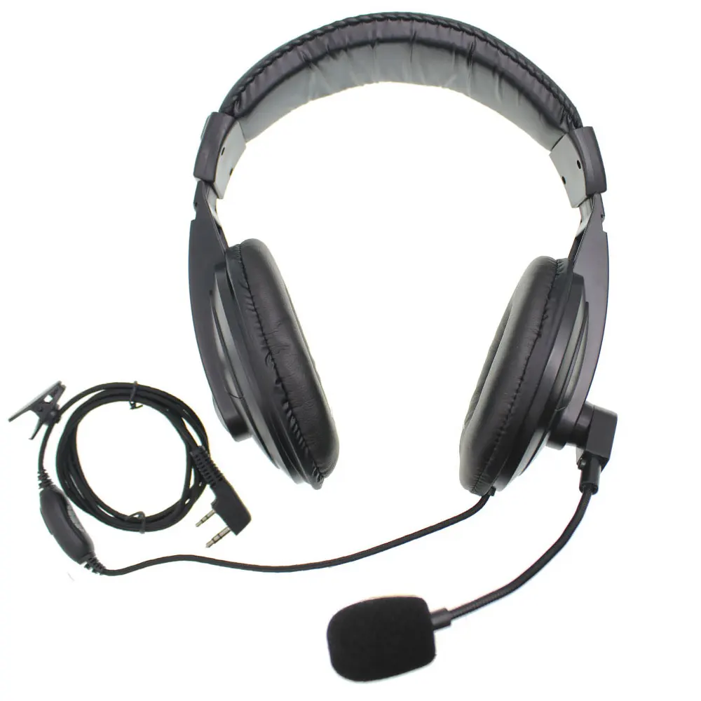 

Шумоподавляющие наушники для BaoFeng UV5R UV-82 Walkie Talkie PTT VOX, двухсторонняя радиосвязь, гарнитура, наушники, 2 штырька K штекер, KDC1