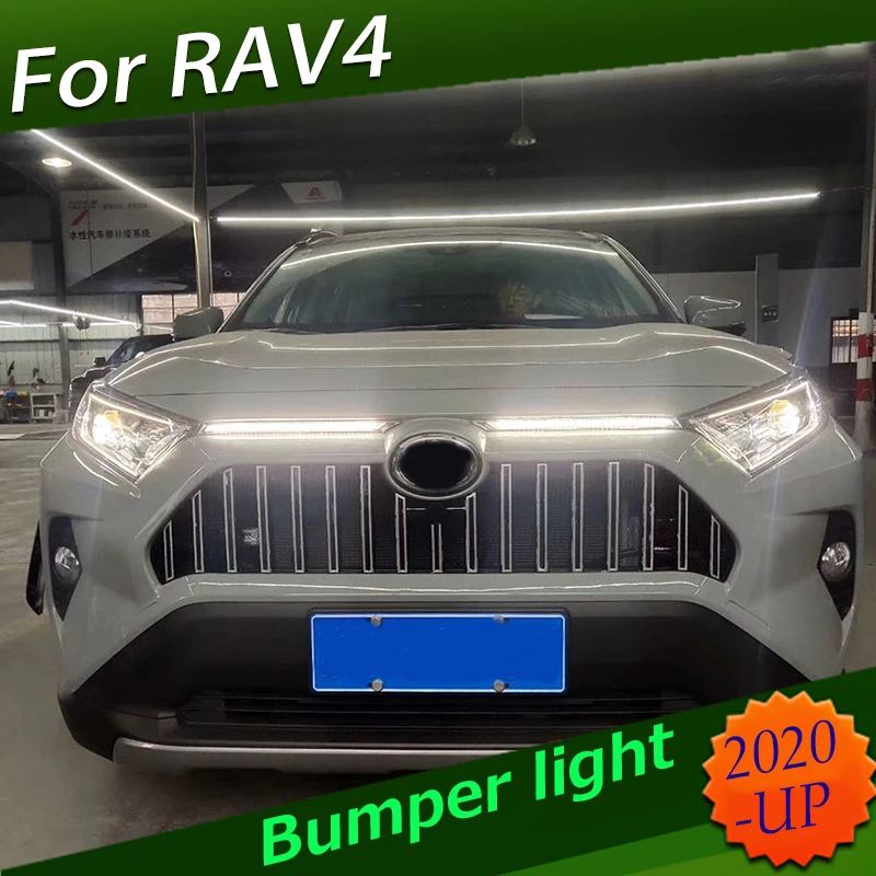 DRL Светодиодный дневной светильник для Toyota RAV4 2019 2020 Цвет: желтый белый 12V