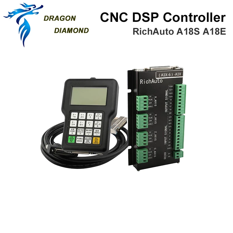 DSP контроллер A18S A18E RichAuto 4 осевой CNC USB связь движения для маршрутизатора|control