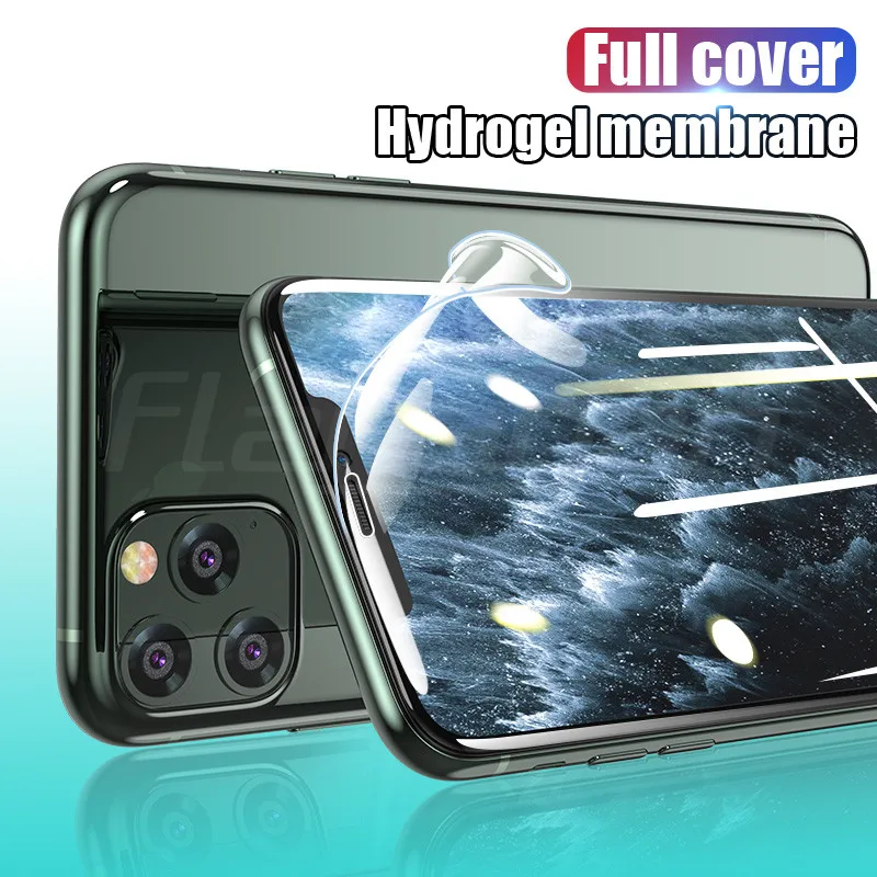 

3Pcs Full Cover Screen Protector For iPhone 7 8 6 6s Plus 12 11 Pro XR X XS Max Hydrogel Film For iPhone 12 SE 2020 Not Glass