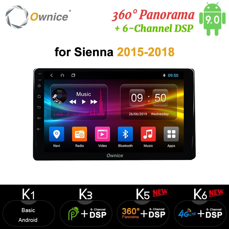 DSP IPS Ownice 8 ядер 4 Гб RAM 64 ROM Android 9 0 SPDIF Автомобильный DVD Радио GPS Navi плеер carplay для Sienna