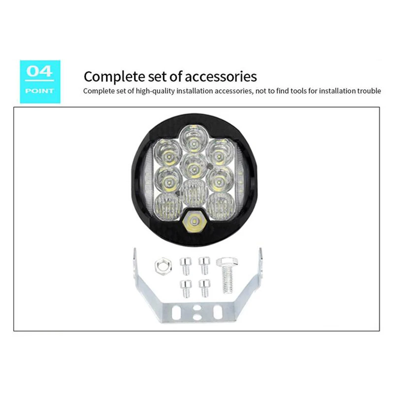 

Car LED Work Three-Sided Front Bumper Headlight for Jeep Horse Herder Off-Road Vehicle Motocycle Truck Pickup