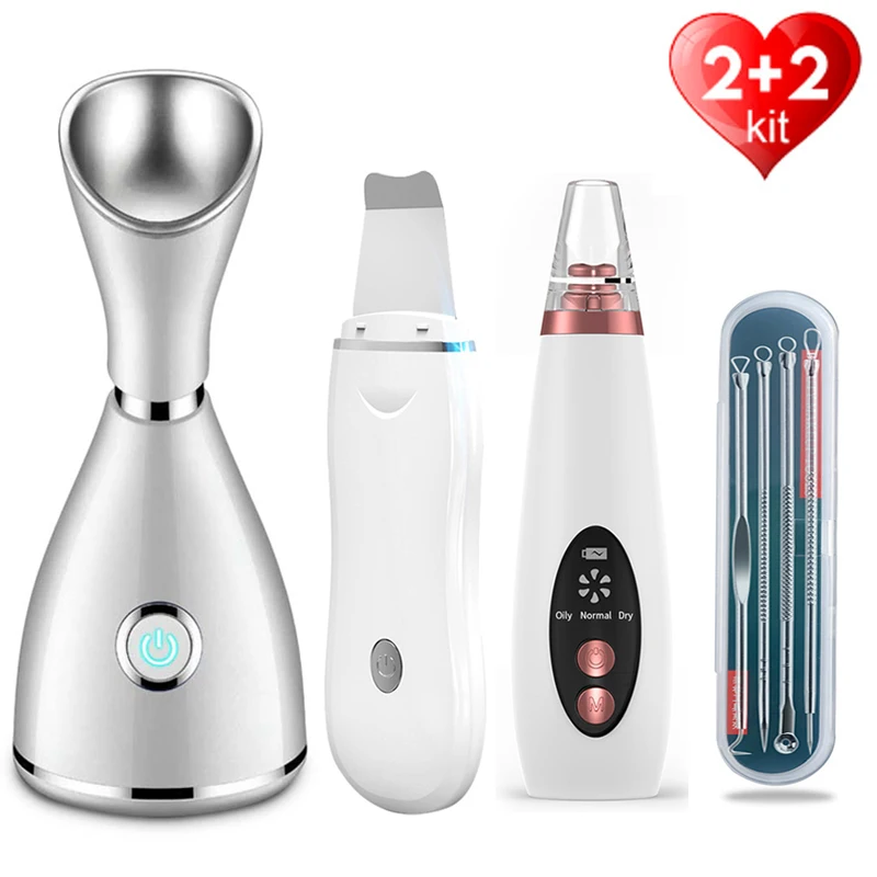 Ультразвуковой скребок для кожи очиститель пор увлажняющий отпариватель лица