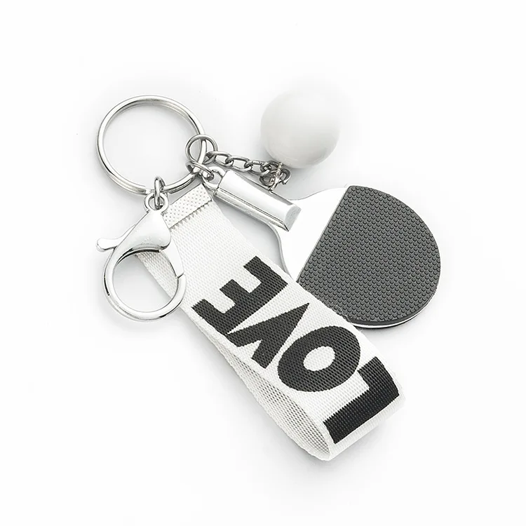 

Cute Sport Table Tennis Mini Pendant Keychain Keyring Key Chain Ring Accessories Gift For Teenager Exquisite Activity Gift 2020