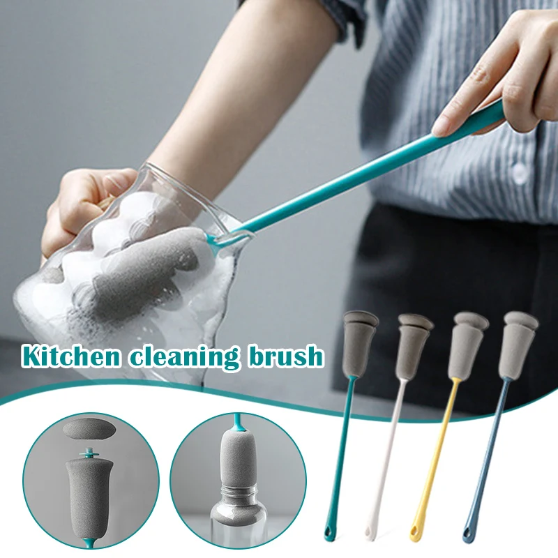 

Щетка для чистки стекла ложки с длинной ручкой, щетка удобство очистки Чай чашка моющийся чистящее средство для Кухня SP99