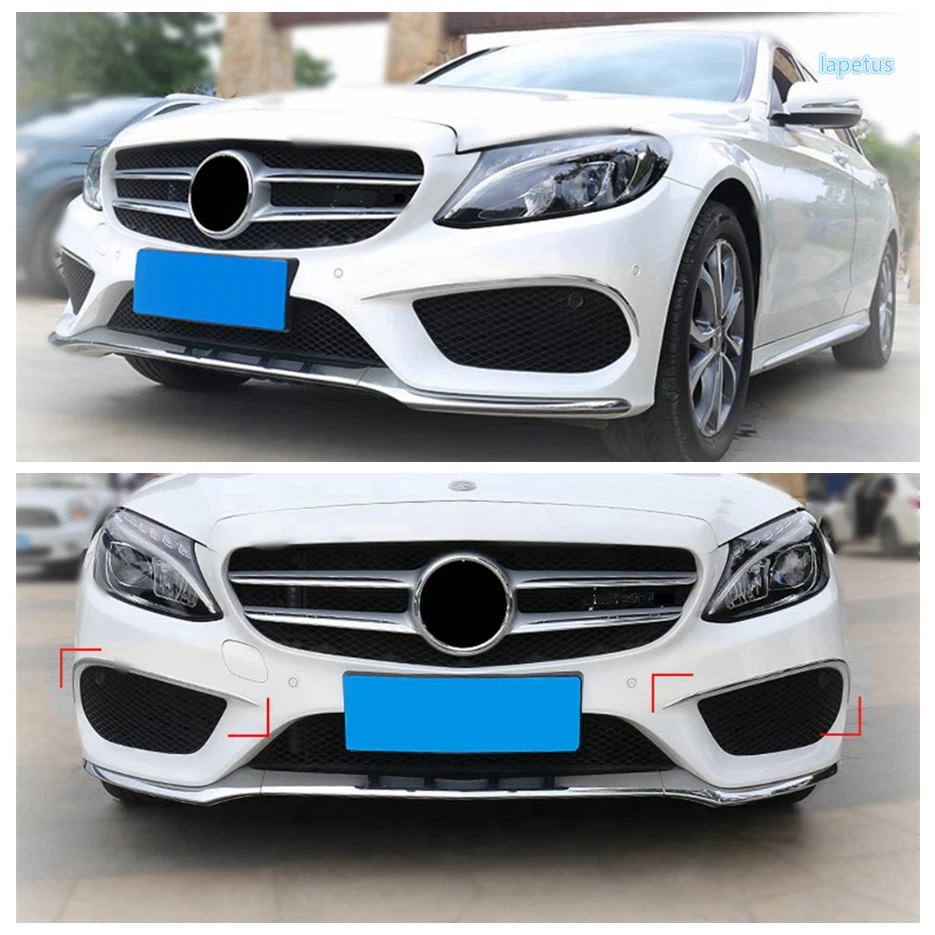 

Lapetus Front Head Fog Lights Lamp Eyelid Eyebrow Decoration Frame Cover Trim 2 Pcs For Mercedes-Benz C Class W205 2015 - 2020