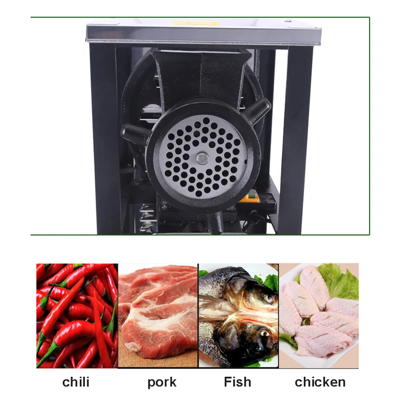 2020 new stainless steel commercial electric large meat grinder chicken bone fish sausage machine food 220v | Бытовая техника