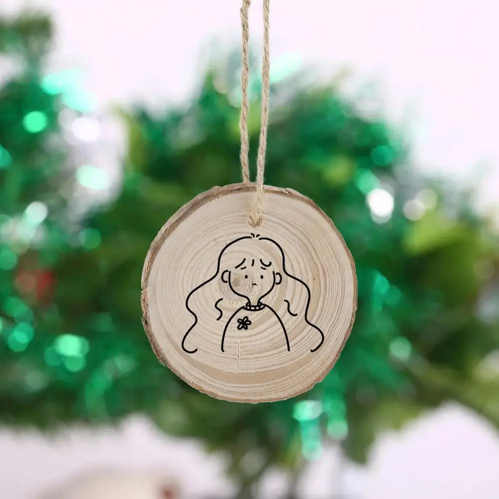 Набор деревянных рождественских украшений 15 шт. рождественские украшения для