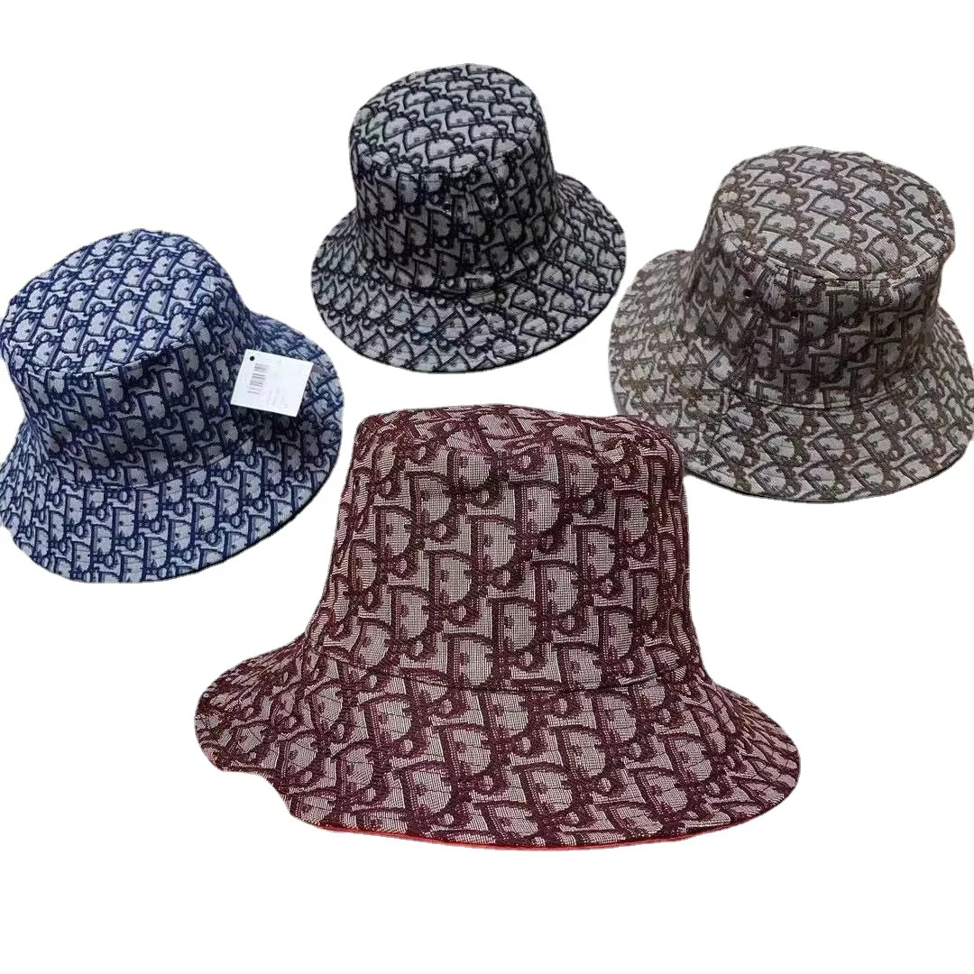 

Women's Sun Hat 2021 Summer New Fashionable Printed Double-sided Small Hat Brim Sunshade Fisherman Hat