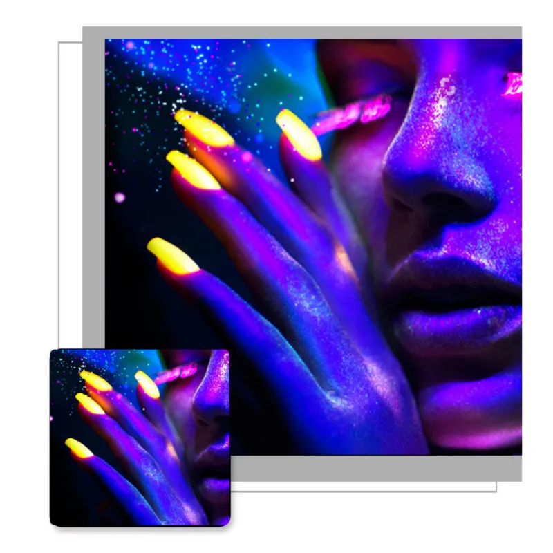 Неоновые тени для век 6 цветов палитра матовые блестящие порошок краска ногтей