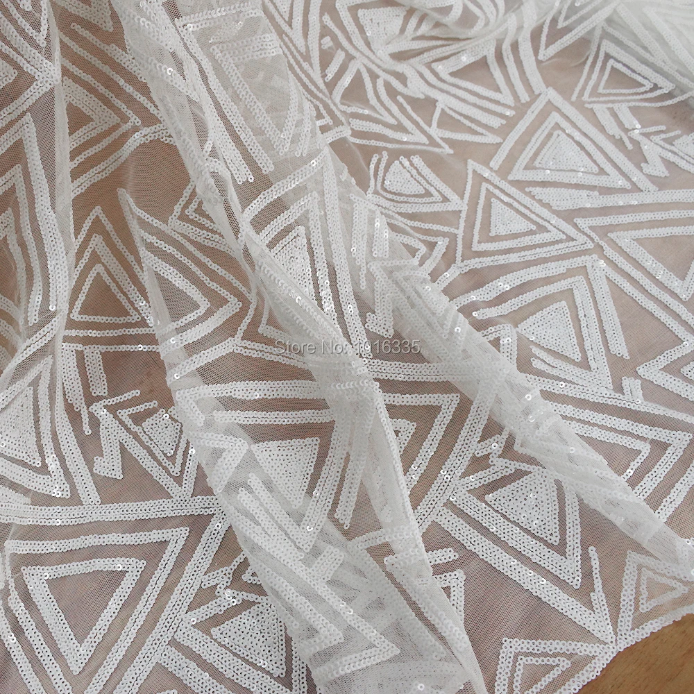 

2020 white wedding tulle mesh fabric new african lace fabric HY1144-2