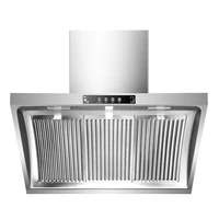 side suction range hood high suction wall mounted household stainless steel panel easy to clean range hood
