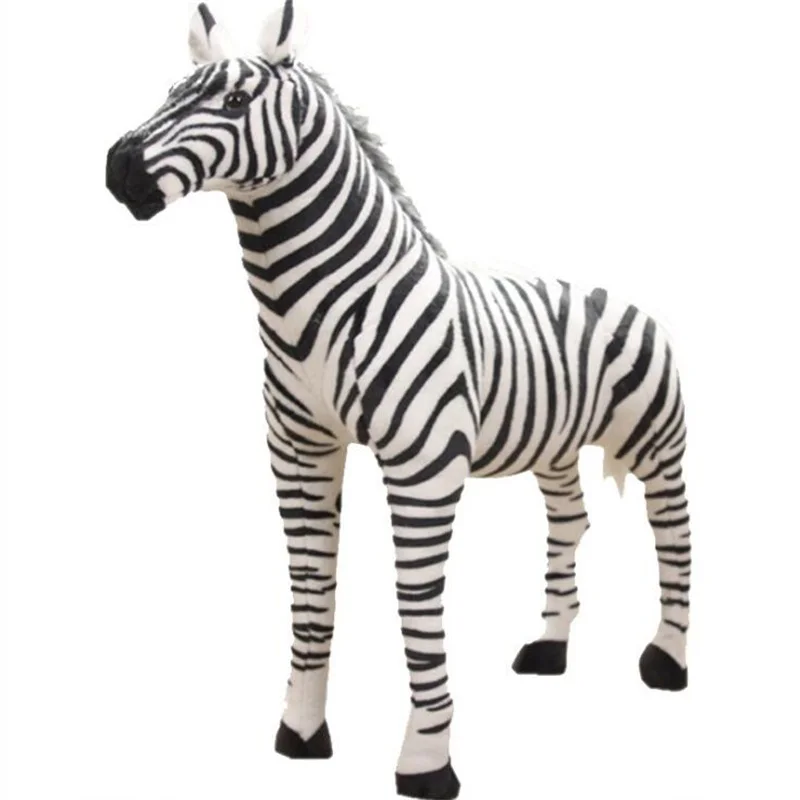 Standing Zebra Stuffed Animals Plush Toy Kids Toys Simulation Zebra Doll Photography Props Christmas Birthday Gifts