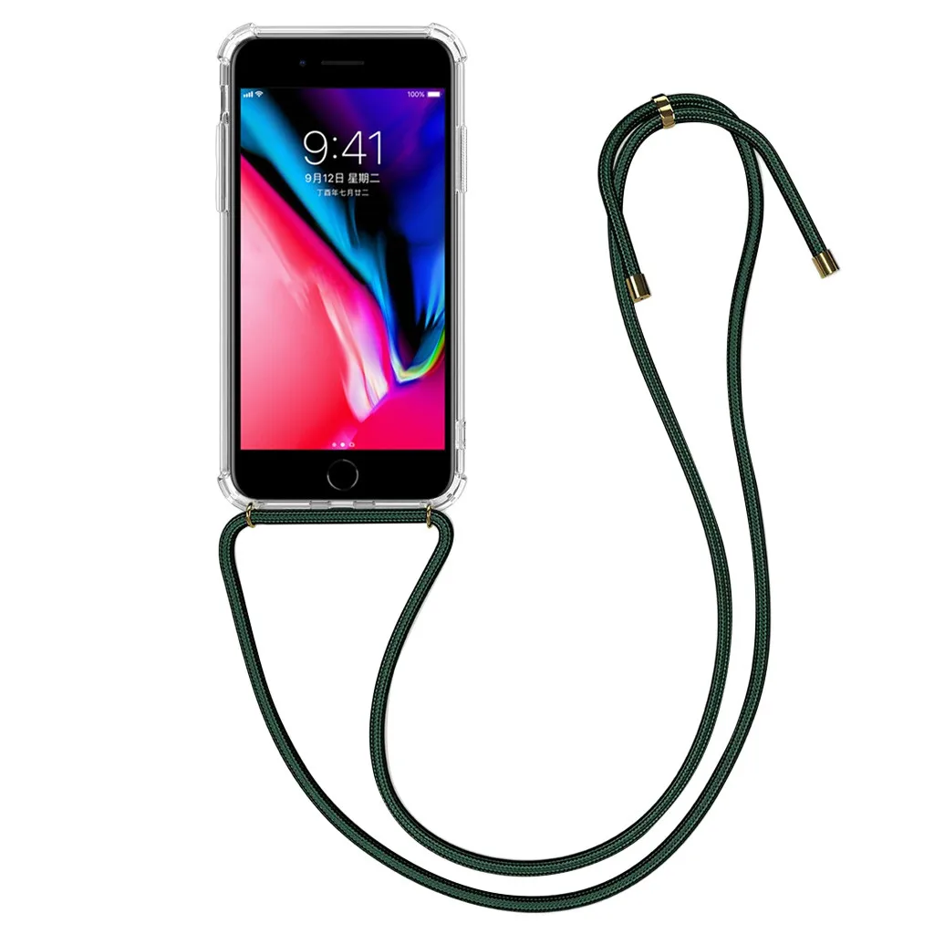 Binmer для iPhone 7/8 ремешок Модный чехол телефона на шею с выдвижной шнуровкой