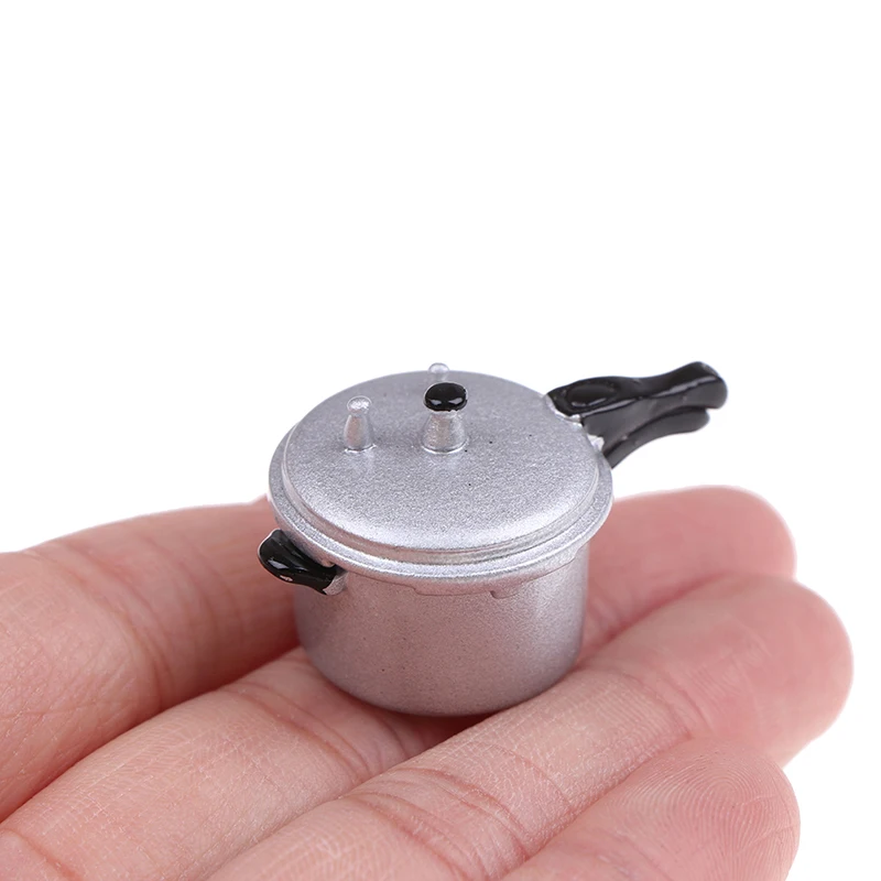 1:12 Scale Dollhouse Miniature Kitchen Cooking Utensil Pressure Cooker Autoclave Toy Simulation Tools |