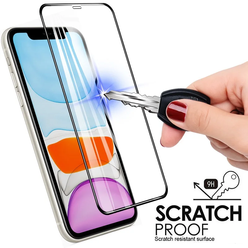 5D стекло для iPhone 11 Pro XS Max XR защита экрана полное покрытие Закаленное пленка на 7 8 6