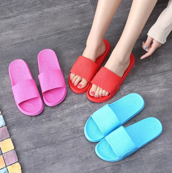 

2020 New Slippers Women Summer Couple Slip-proof Indoor Sandals Wholesale Light Fashion Home Bathroom Shoes