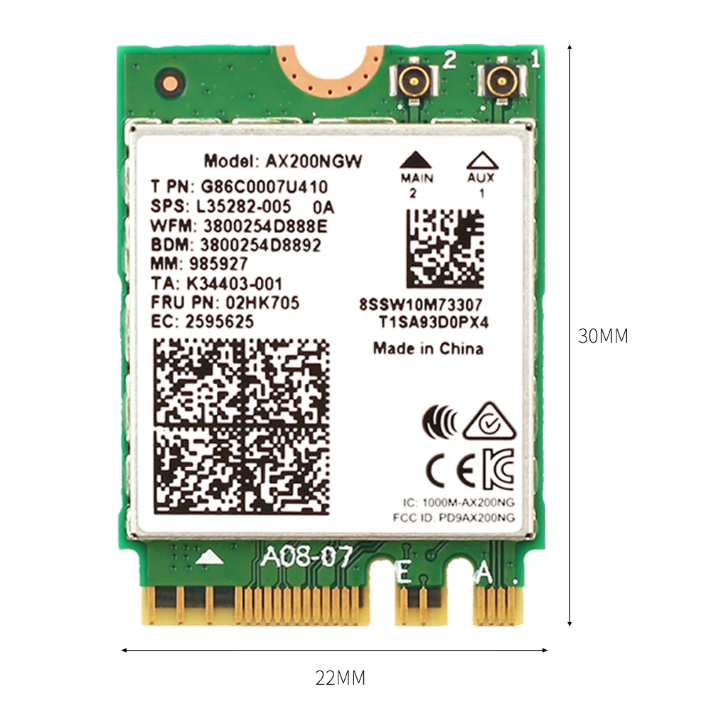 2400 Мбит/с для Intel AX200 Wifi 6 беспроводная карта Bluetooth 5 1 Настольный комплект M.2 AX200NGW