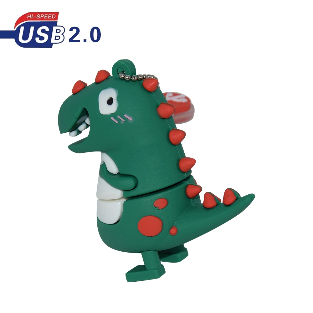 

New Cute dinosaur pen drive 128gb cartoon usb 2.0 flash drive pendrive 4GB/8GB/16GB/32GB/64GB U disk animal memory stick gift