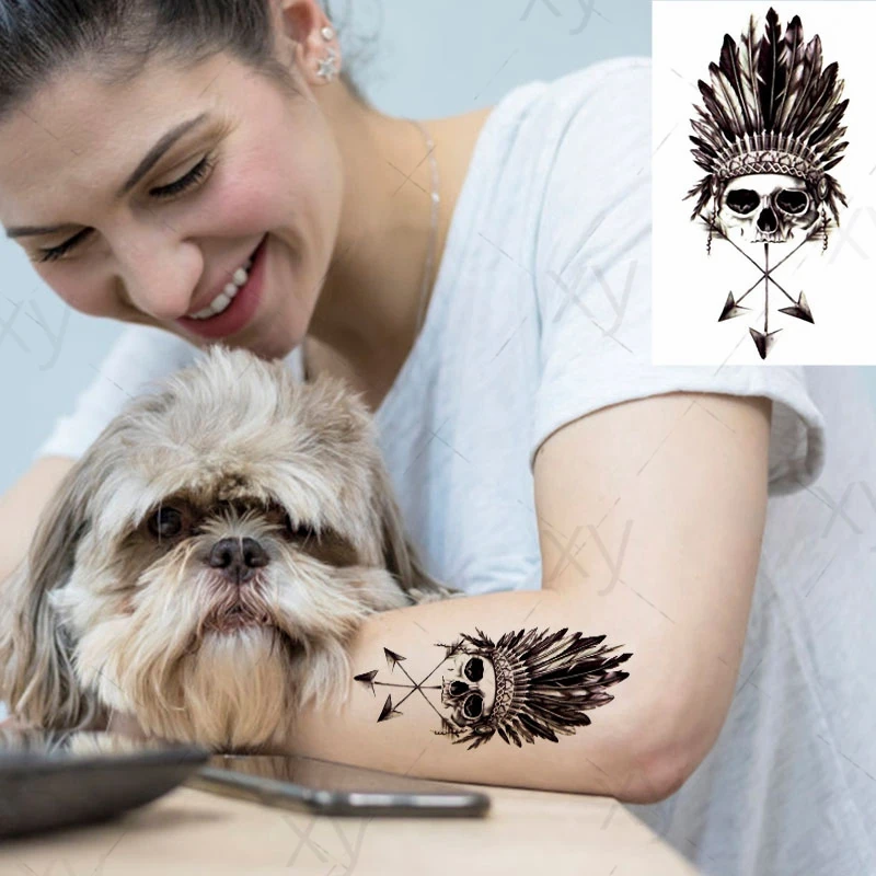 Водостойкая временная татуировка наклейка звездное пламя женская мужская