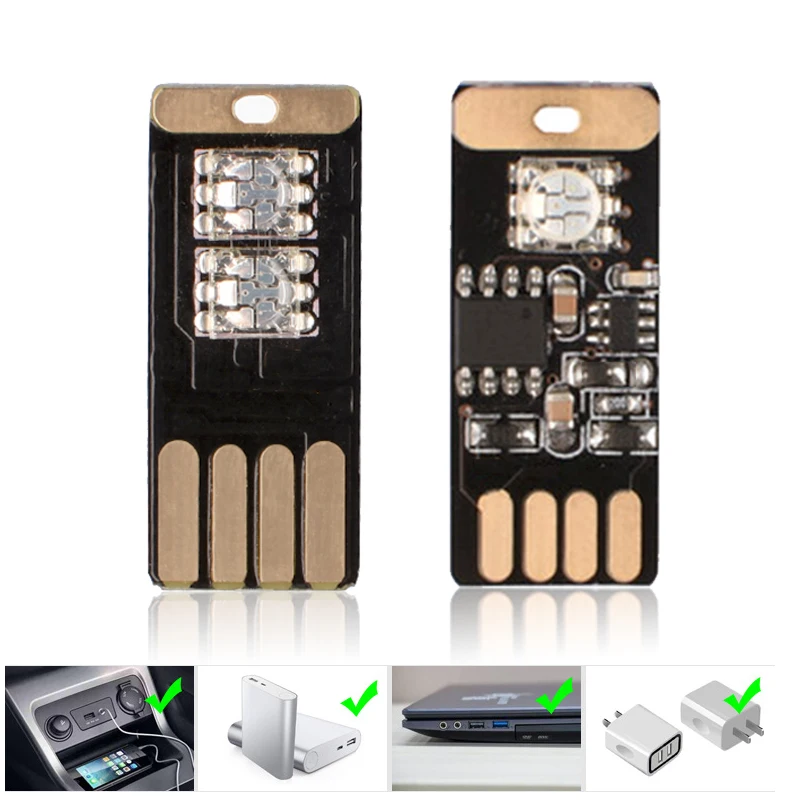 Автомобильный интерьер декоративный светильник мини USB светодиодный RGB