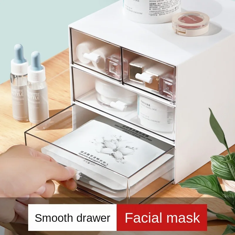 

Cosmetic Desktop Storage Box Drawer Lipstick Mask Organizing Rack Office Desk Stationery Storage Artifact