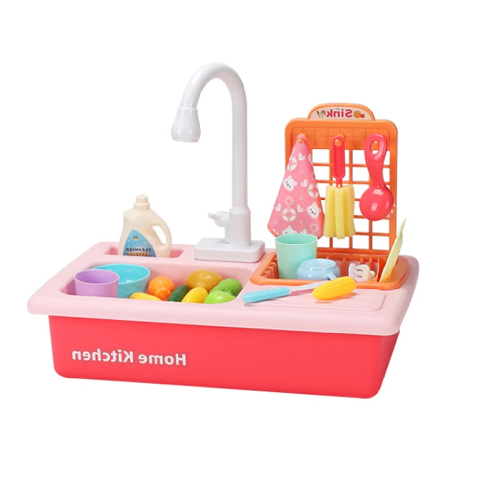 

Simulation kitchen toys Kids Plastic Simulation Electric Dishwasher Sink Children Pretend Play Kitchen Toys Sets Girls Boy