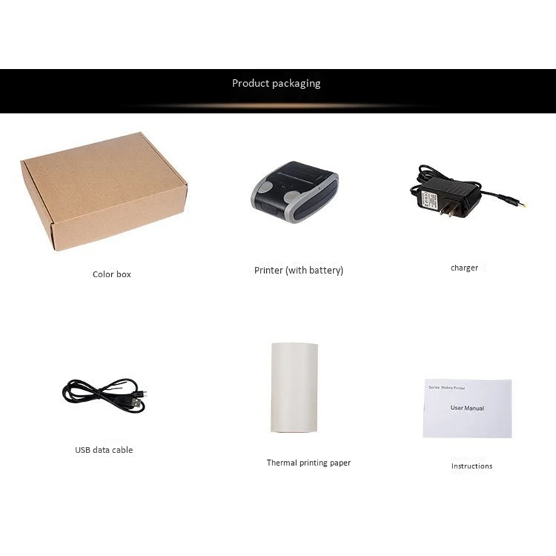 

Thermal Printer Mini Supports Multi-Language Wireless Bluetooth Thermal Suitable for Warehouse Takeaway Market