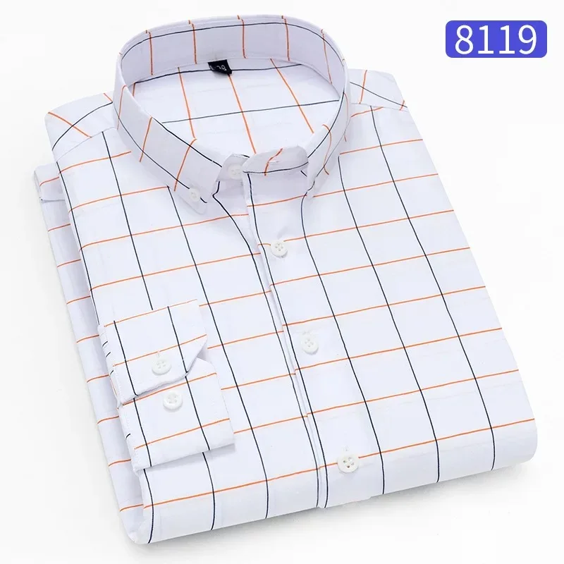 

Free Shipping Spring Mens Blue Causal Shirts Long Sleeve Collar Botton Plaid Checked Smart Causal Shirt