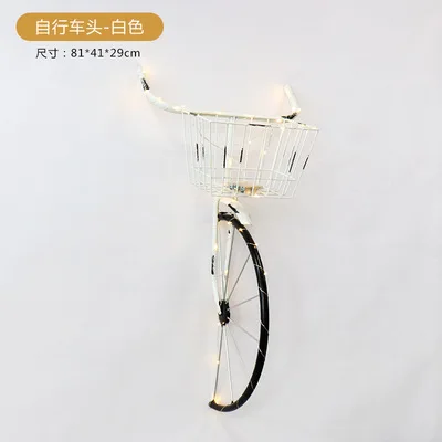 

Retro Creative Wrought iron Bicycle Head Wall Hanging Bicycle Front Wall Decoration Tea Shop Coffee Shop Bar Wall decorations