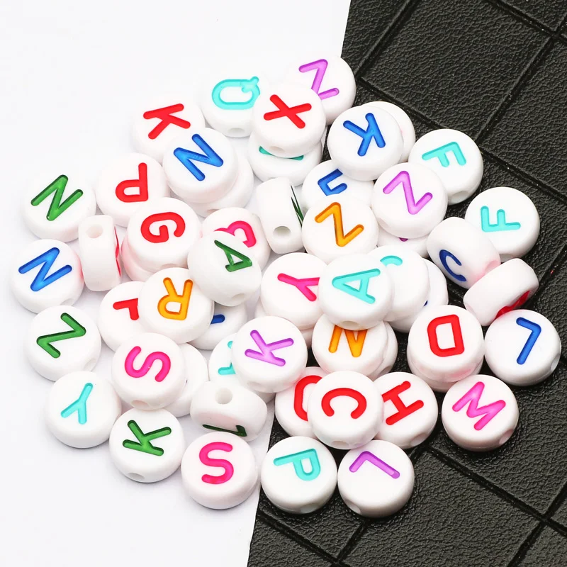 

10mm Color Acrylic Mixed Letters Beads Jewelry Accessories DIY Beads For Jewelry For Handmade Bracelet Necklace Supplies Supply