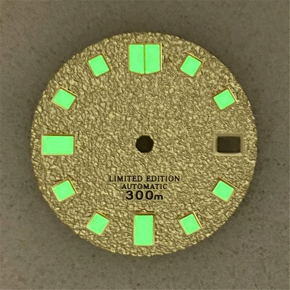 

28.5MM Watch Dial Golden C3 Luminous Dial for NH35A Movement Modification Accessories