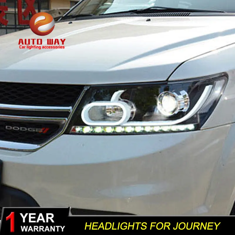 Чехол для стайлинга автомобиля Dodge Journey far 2009 2018 led фара светодиодная drl проектор hid