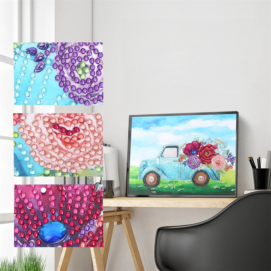 

Special Shaped Diamond Painting Flower and Car 5D DIY Diamond Embroidery Art Kits Home Decor Rhinestone Cross Stitch Decoration