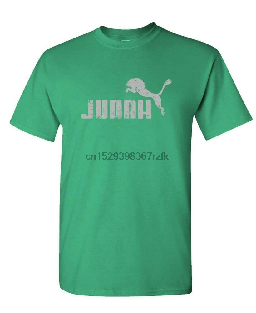 Мужская хлопковая футболка juah JUMPING LION пародия вера Спаситель футболка|Мужские