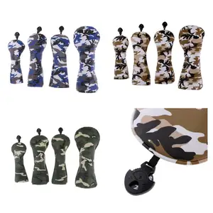 4 шт.компл. крышка головы для гольфа для водителя фарватера Hybrid 135 UT камуфляжная Водонепроницаемая искусственная кожа для гольфа деревянные покрытия для клюшек