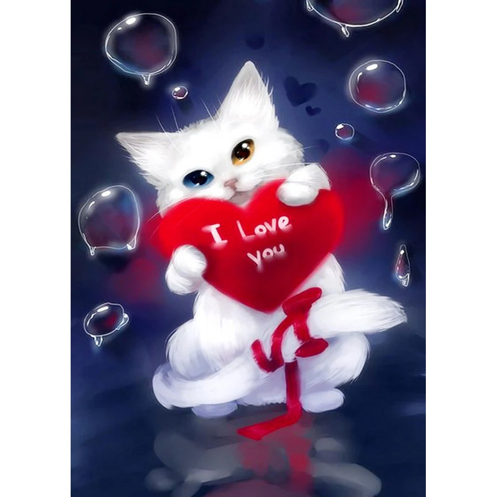 5D алмазная картина полностью квадратная кошка Стразы картины животные Алмазная