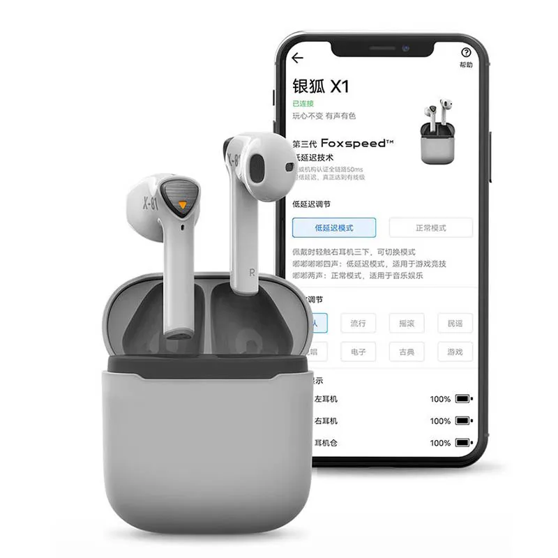 Новые беспроводные наушники FlyDiGi CyberFox X1 с Bluetooth TWS низкой задержкой
