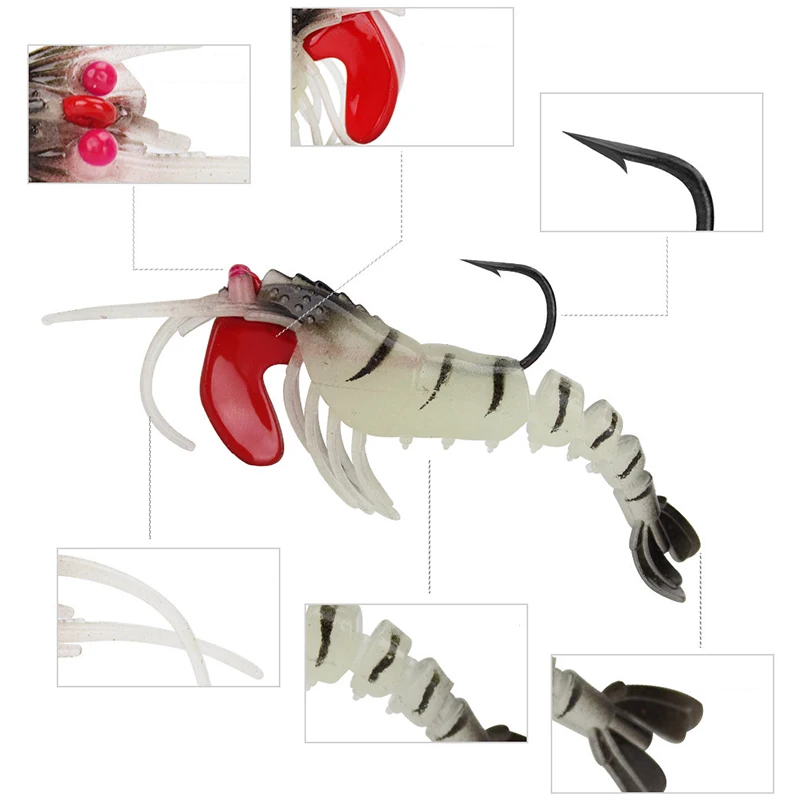 Мягкая рыболовная приманка со свинцовой головкой искусственные приманки